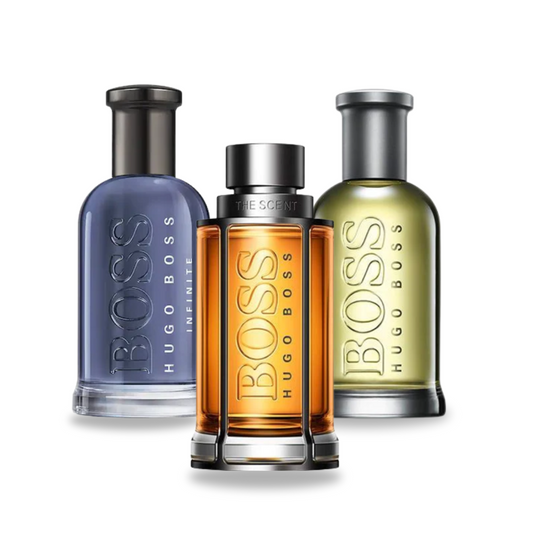 Combo promocional de 3 perfumes BOSS BOTTLED, BOSS THE SCENT y BOSS BOTTLED INFINITE 100ml